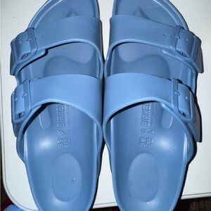 Birkenstock Light Blue Slides